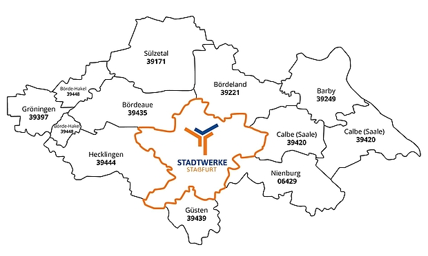 Außerhalb des Netzgebietes