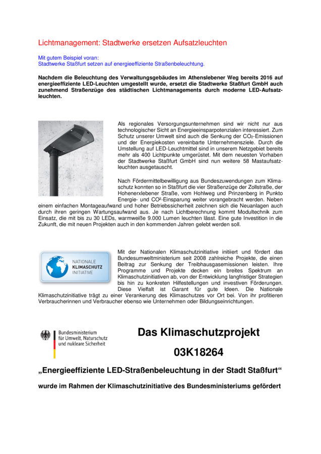 LED-Beleuchtung für den Umweltschutz